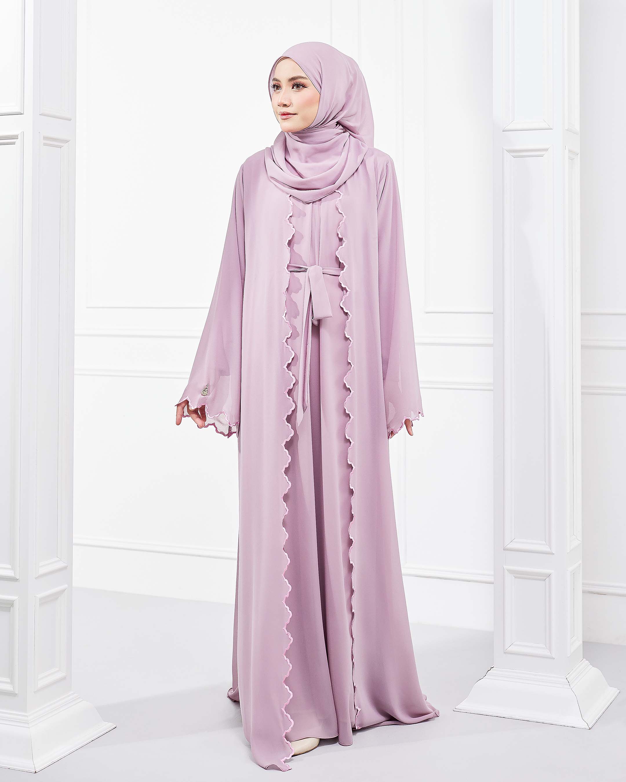 Talesha Abaya - Mauve Purple