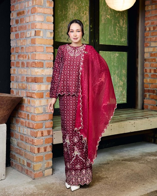 (PRE-ORDER) Adiratna - Burgundy Maroon