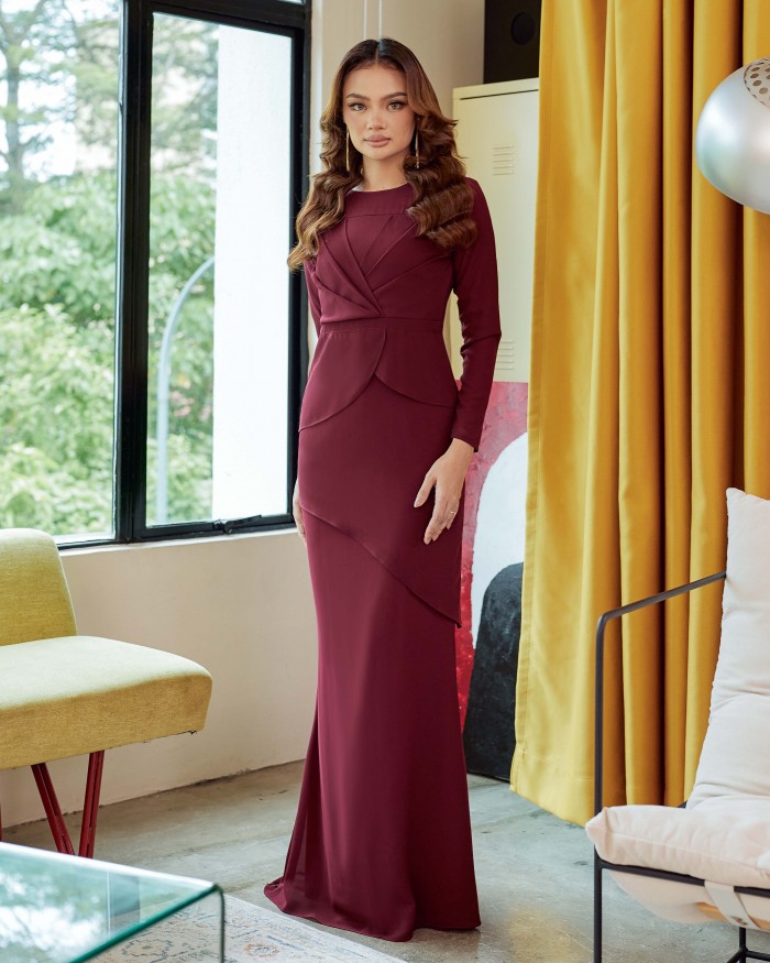 Ophelia - Burgundy Maroon