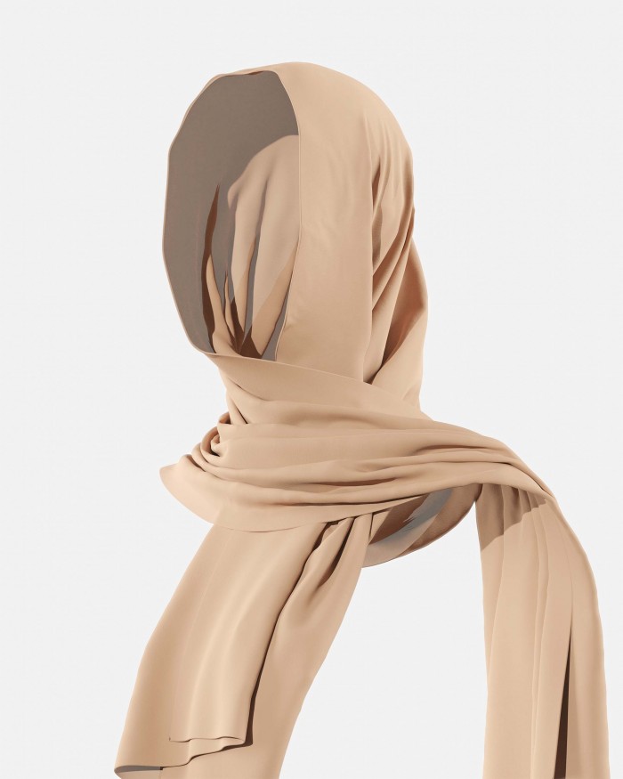 Plain Shawl - Tan Nude