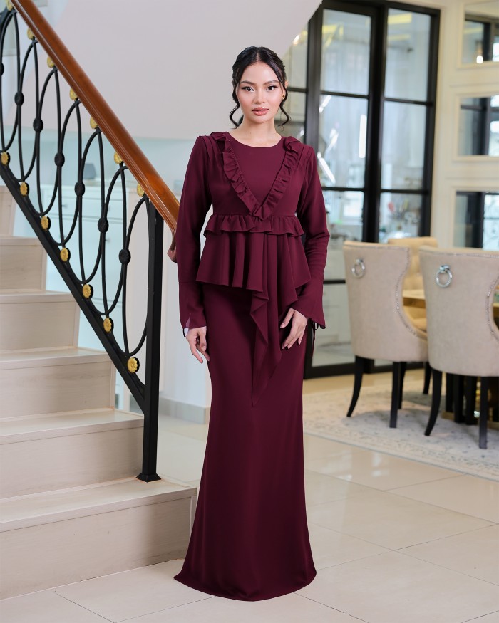 Evie - Burgundy Maroon