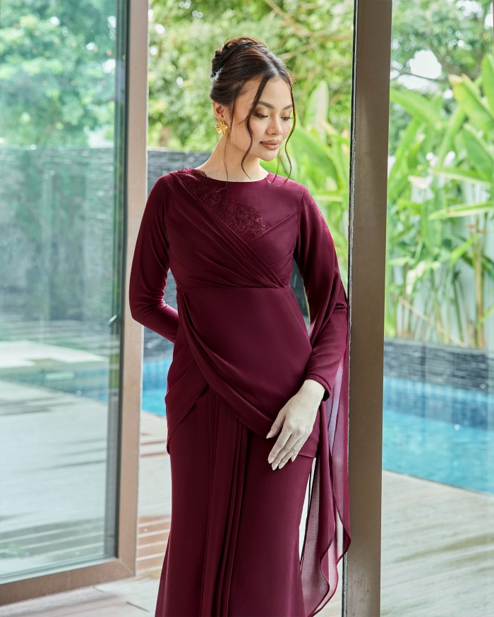 Dianna - Burgundy Maroon