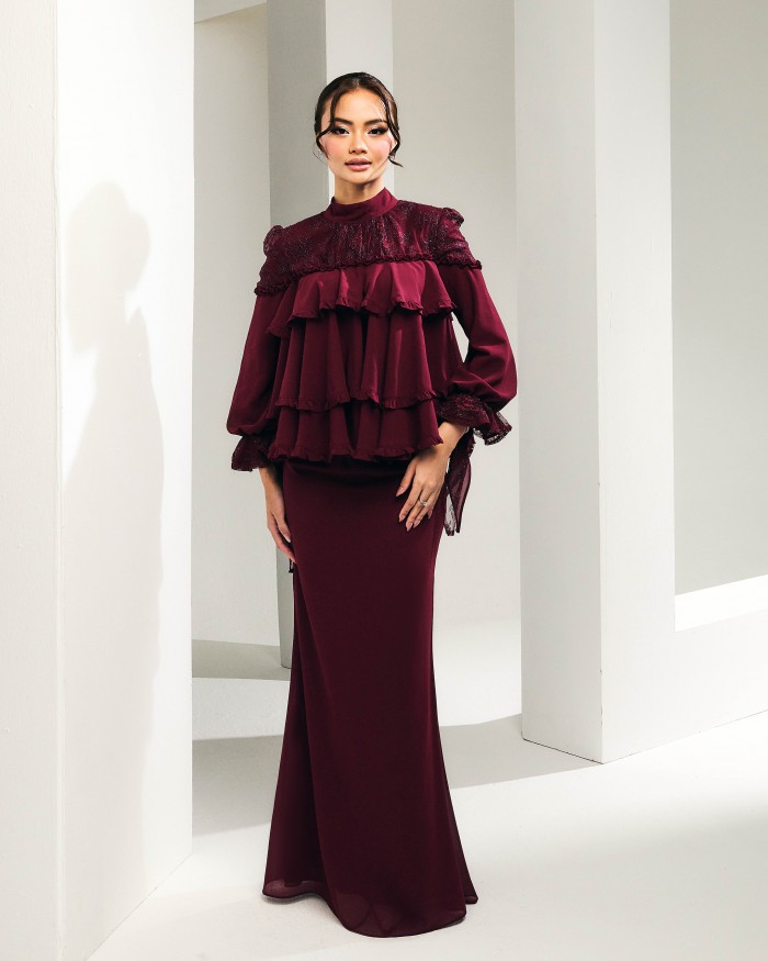 Ariana - Burgundy Maroon