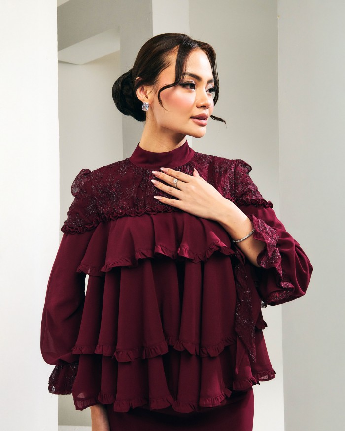 Ariana - Burgundy Maroon