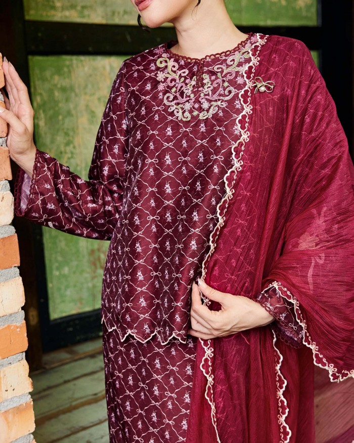 (PRE-ORDER) Adiratna - Burgundy Maroon