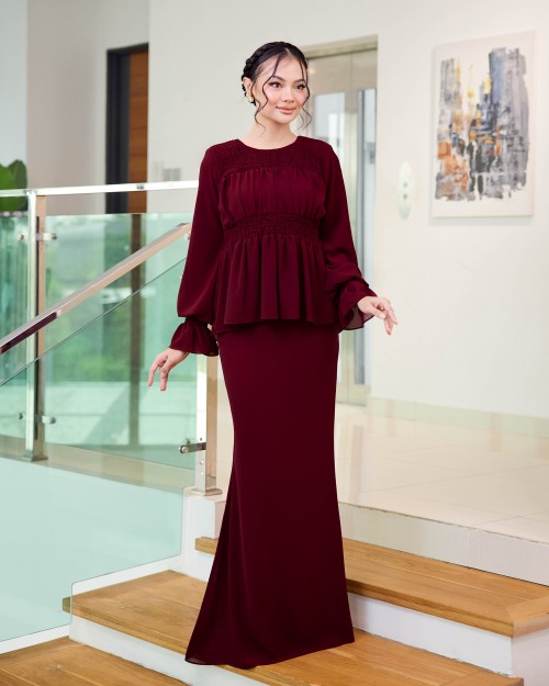 Natalie - Burgundy Maroon