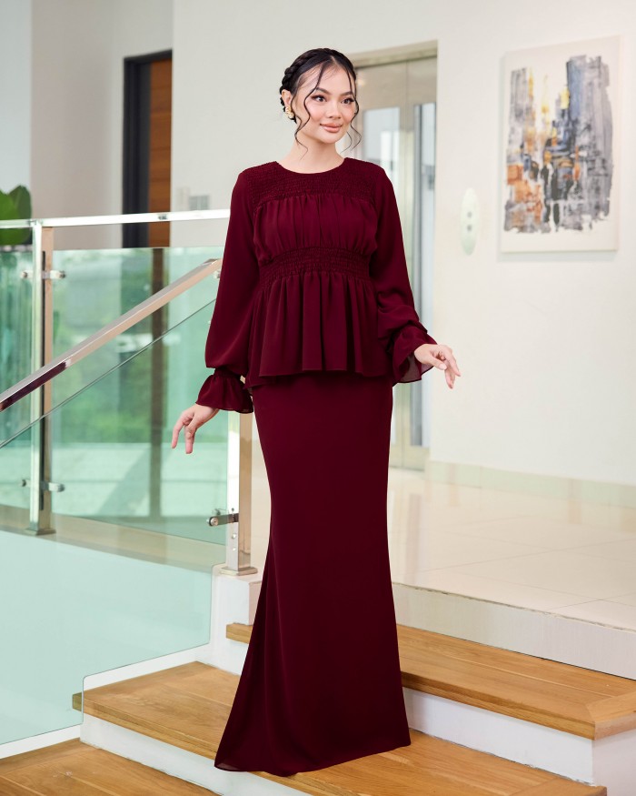 Natalie - Burgundy Maroon
