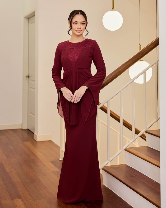 Estella - Burgundy Maroon