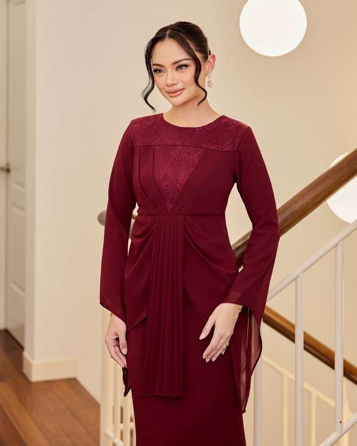 Estella - Burgundy Maroon