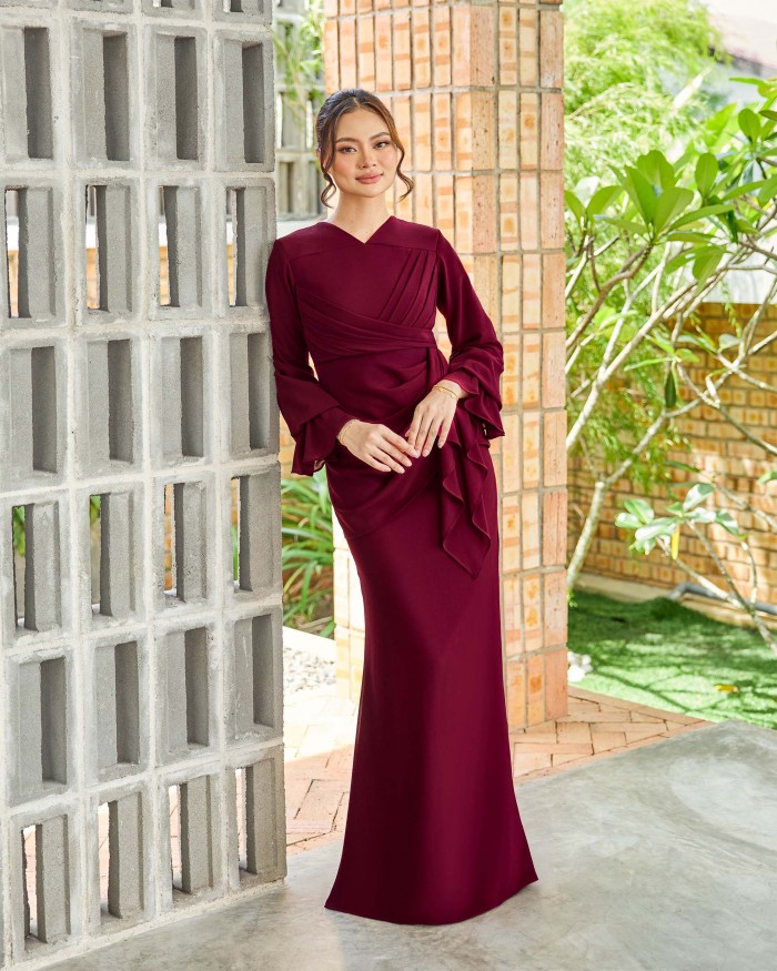 Claire - Burgundy Maroon