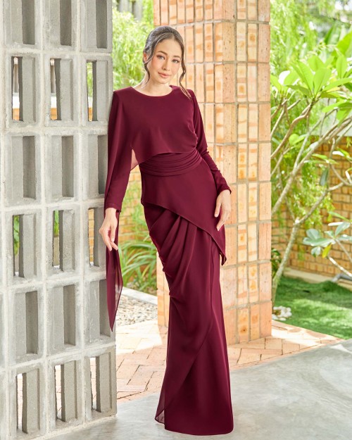 Valeria - Burgundy Maroon