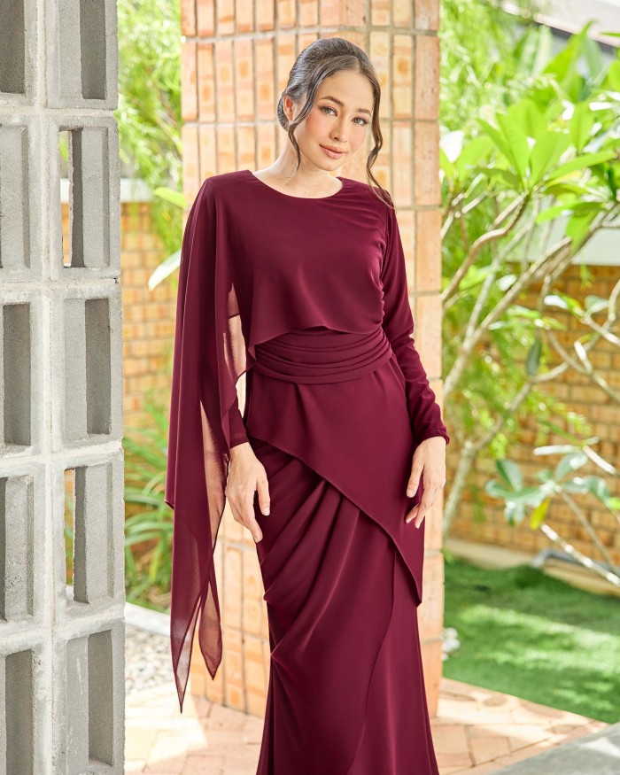 Valeria - Burgundy Maroon