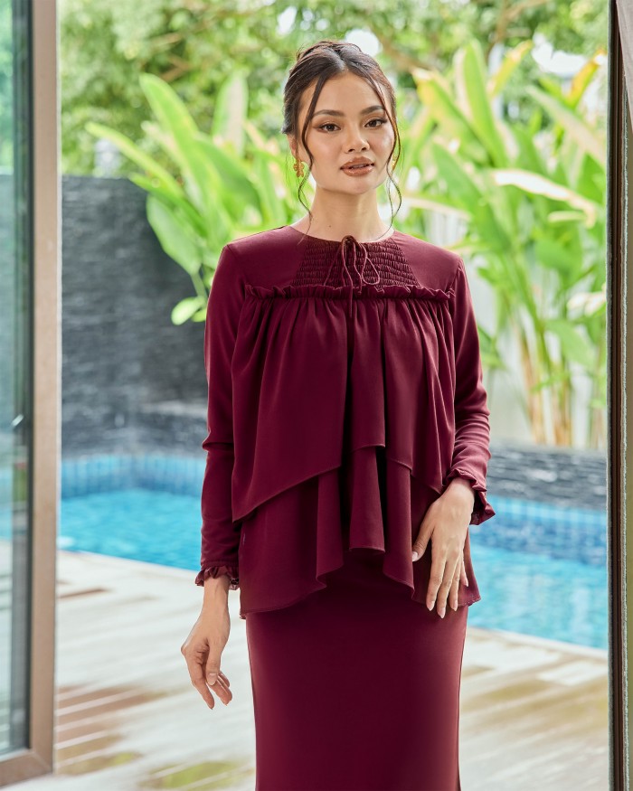 Darla - Burgundy Maroon
