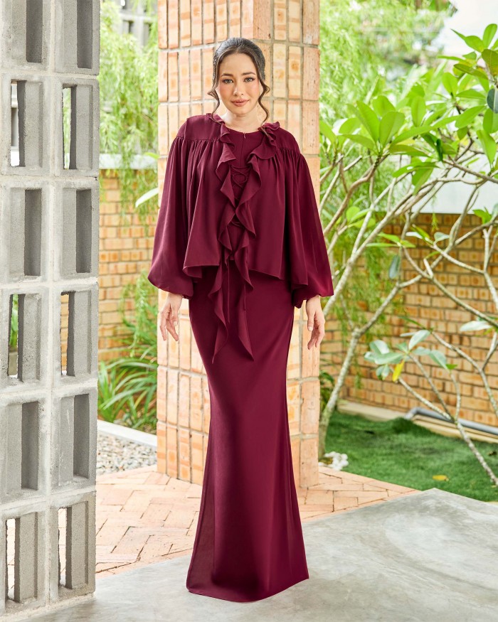 Alicia - Burgundy Maroon