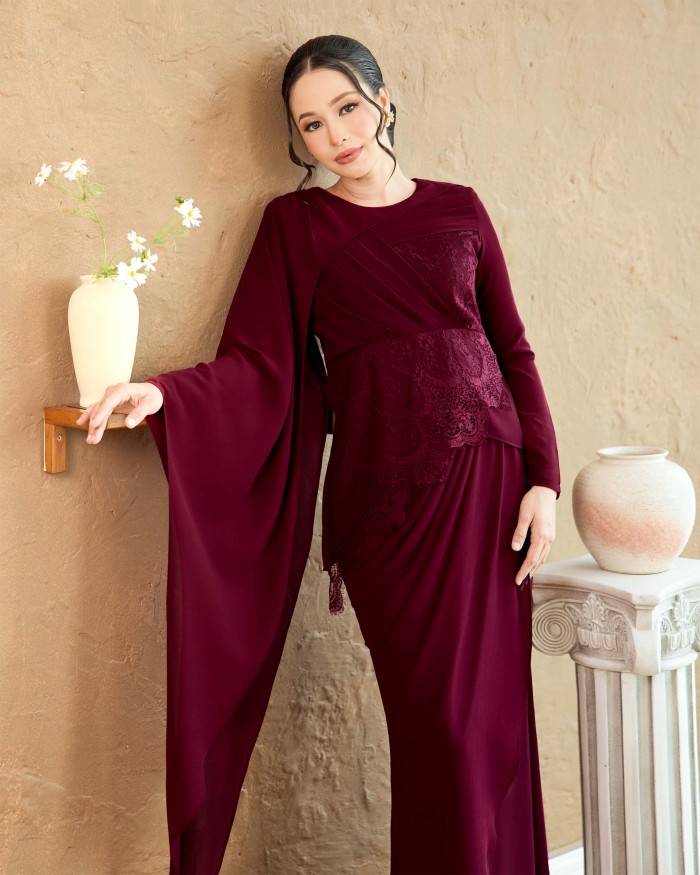 Veronica - Burgundy Maroon