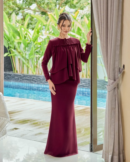 Darla - Burgundy Maroon