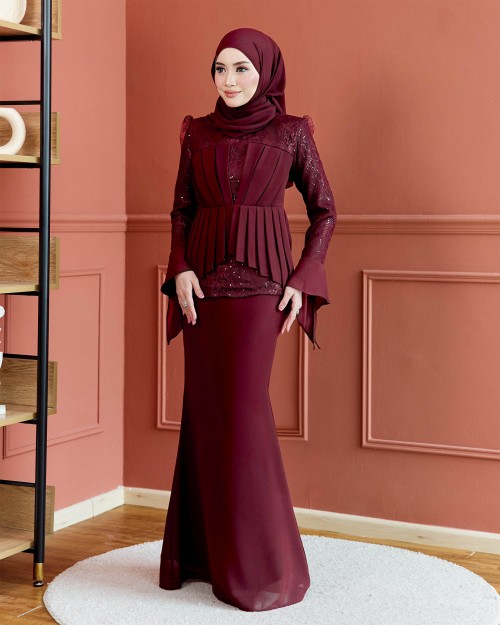 Catherine - Burgundy Maroon