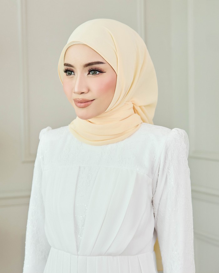 Plain Shawl - Cream Yellow