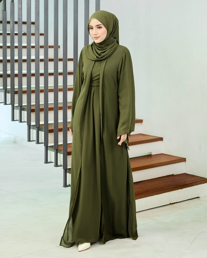 Larona Abaya - Mossy Olive