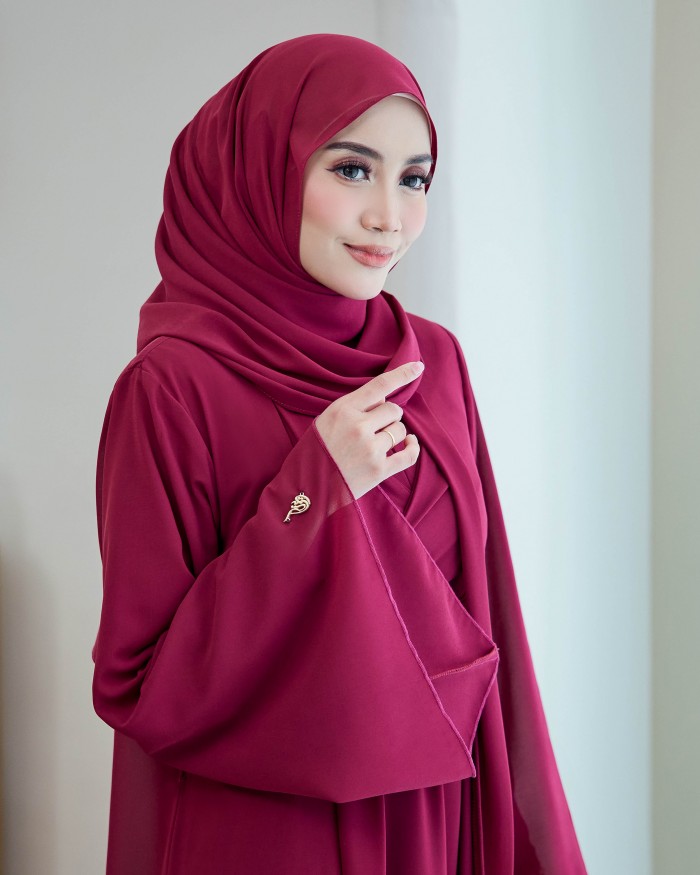 Larona Abaya - Berry Maroon