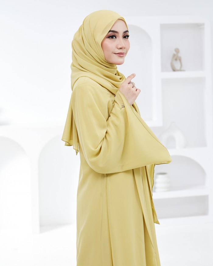 Larona Abaya - Lime Yellow