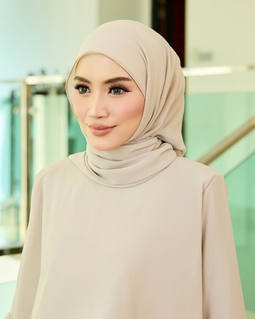 Plain Shawl - Linen Champagne