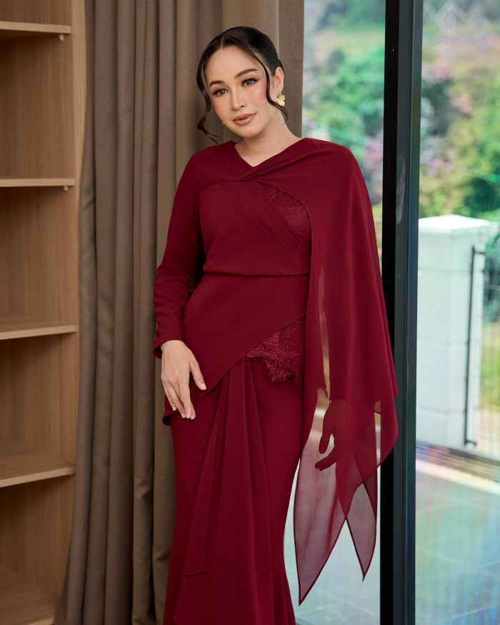 Cassandra - Burgundy Maroon