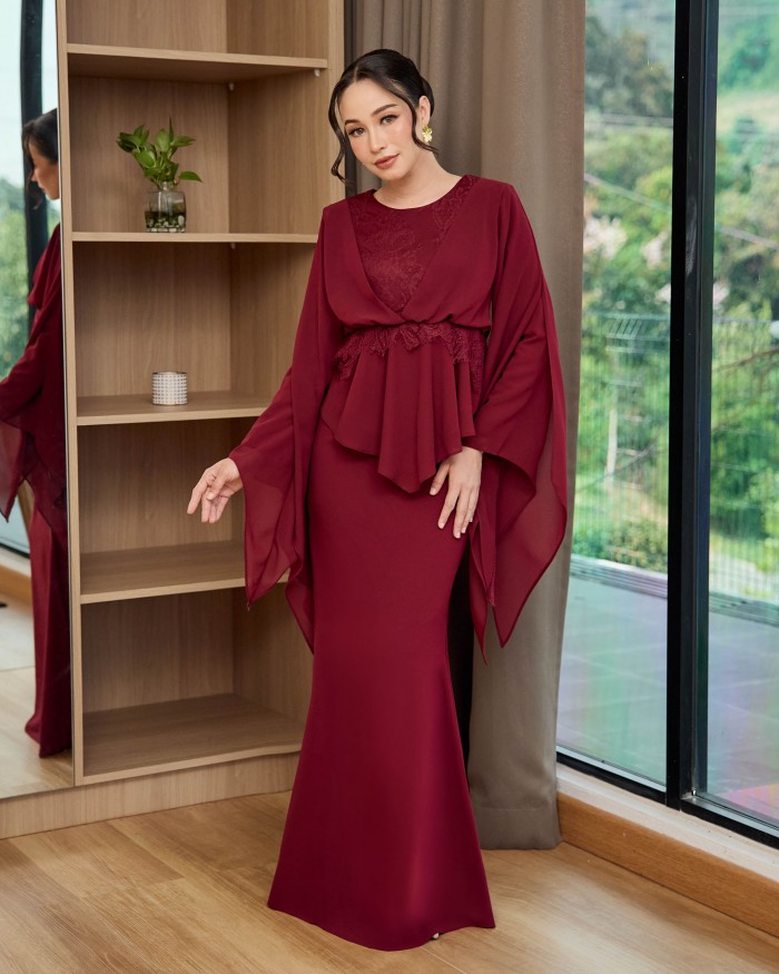 Evara - Burgundy Maroon