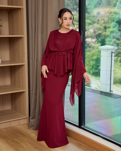 Evara - Burgundy Maroon