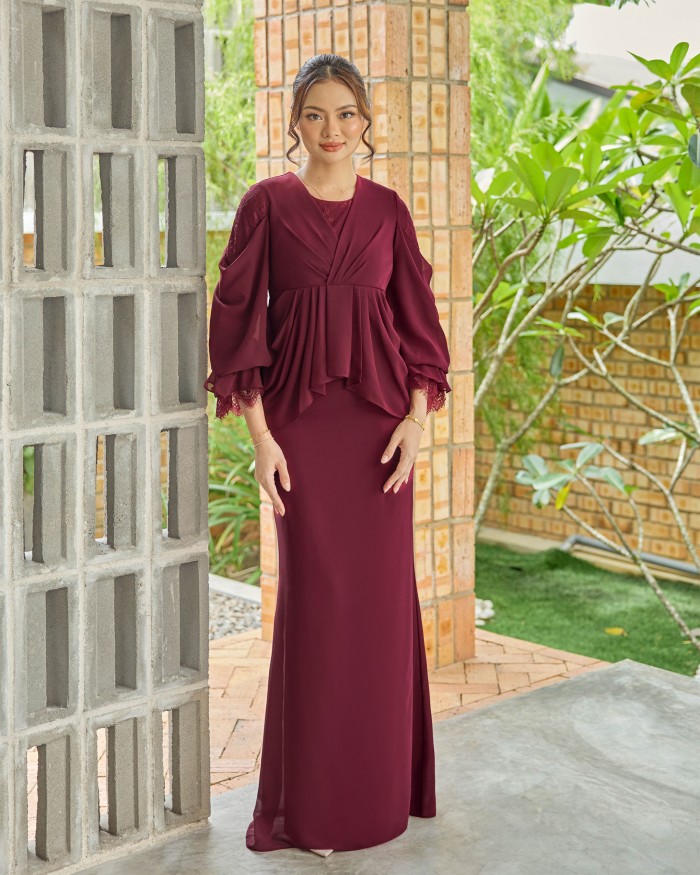 Thea - Burgundy Maroon