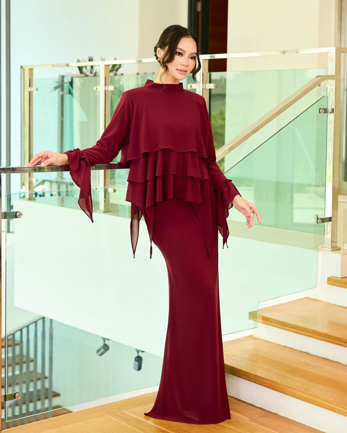 Angeline - Burgundy Maroon
