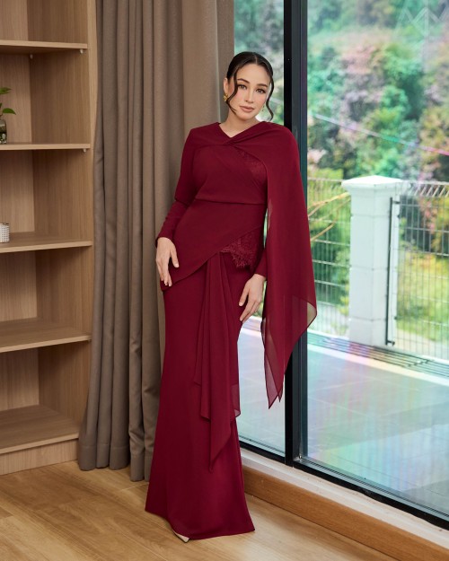 Cassandra - Burgundy Maroon