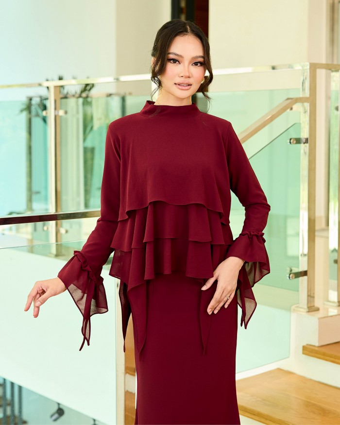 Angeline - Burgundy Maroon