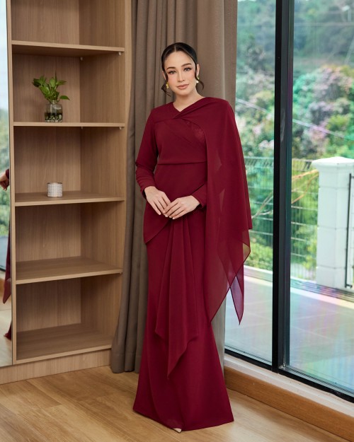 Cassandra - Burgundy Maroon