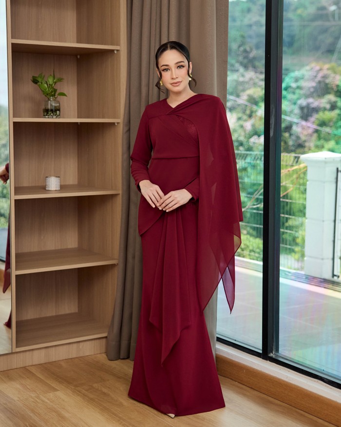 Cassandra - Burgundy Maroon