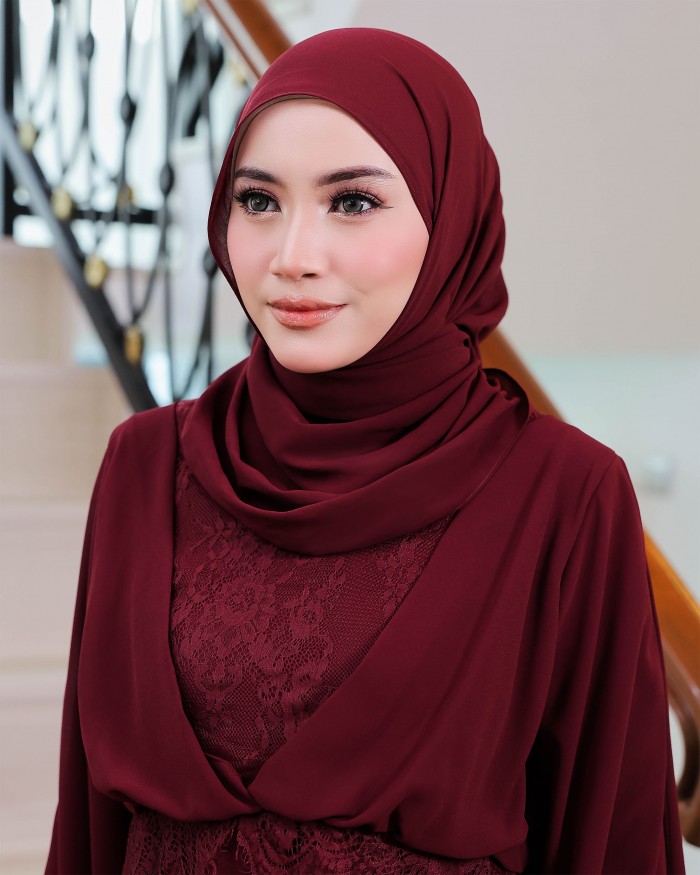Plain Shawl - Burgundy Maroon
