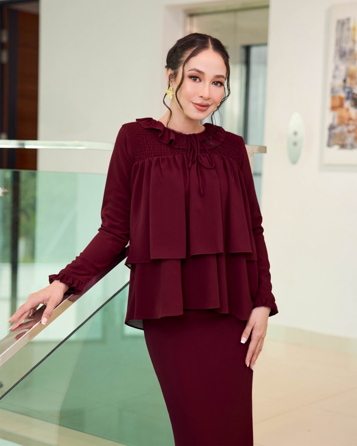 Annalise - Burgundy Maroon