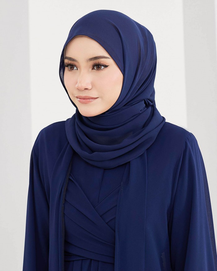 Plain Shawl - Navy Blue