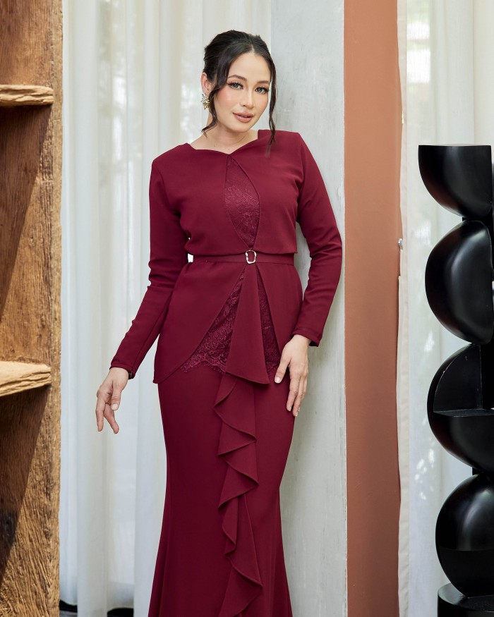 Leola - Burgundy Maroon