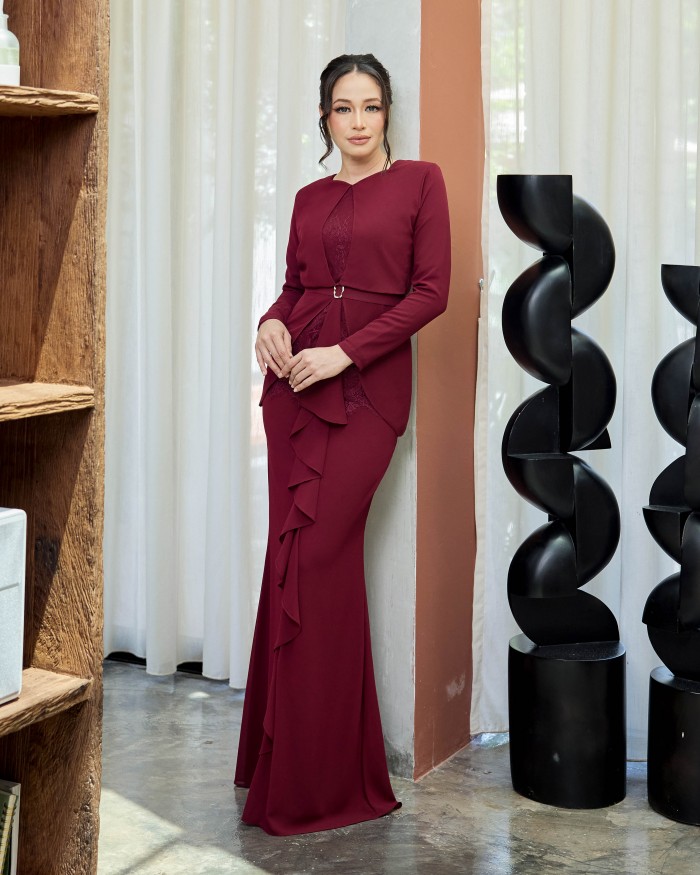 Leola - Burgundy Maroon