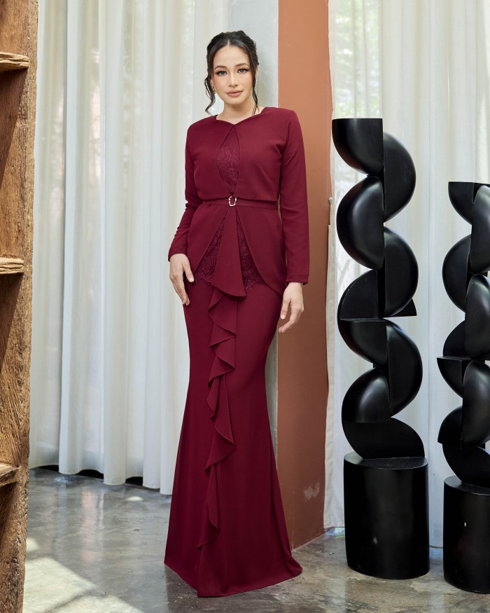 Leola - Burgundy Maroon
