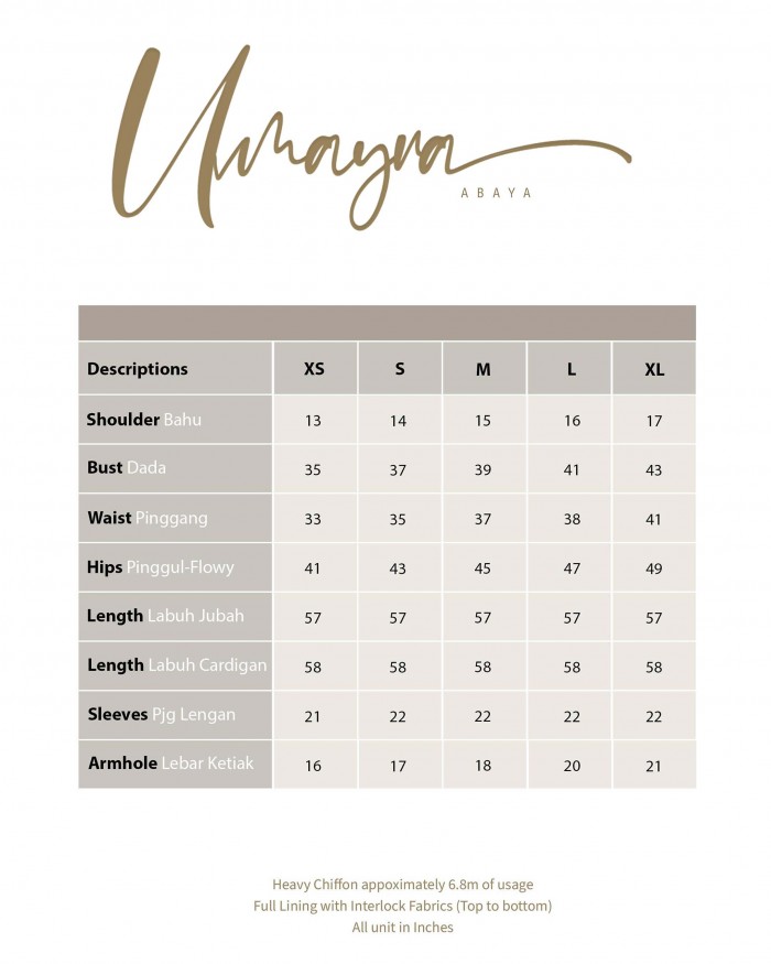Umayra Abaya - Warm Champagne