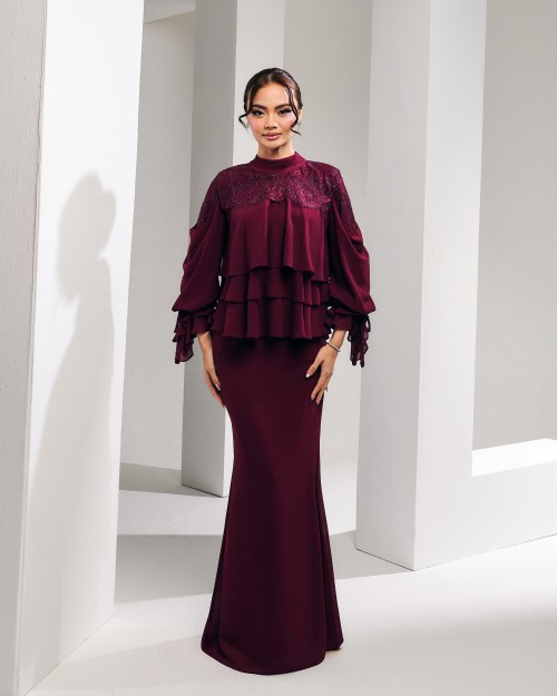 Phoebe - Burgundy Maroon