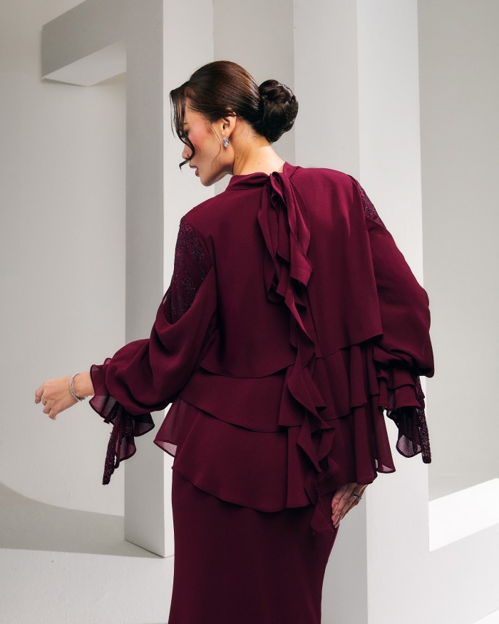 Phoebe - Burgundy Maroon