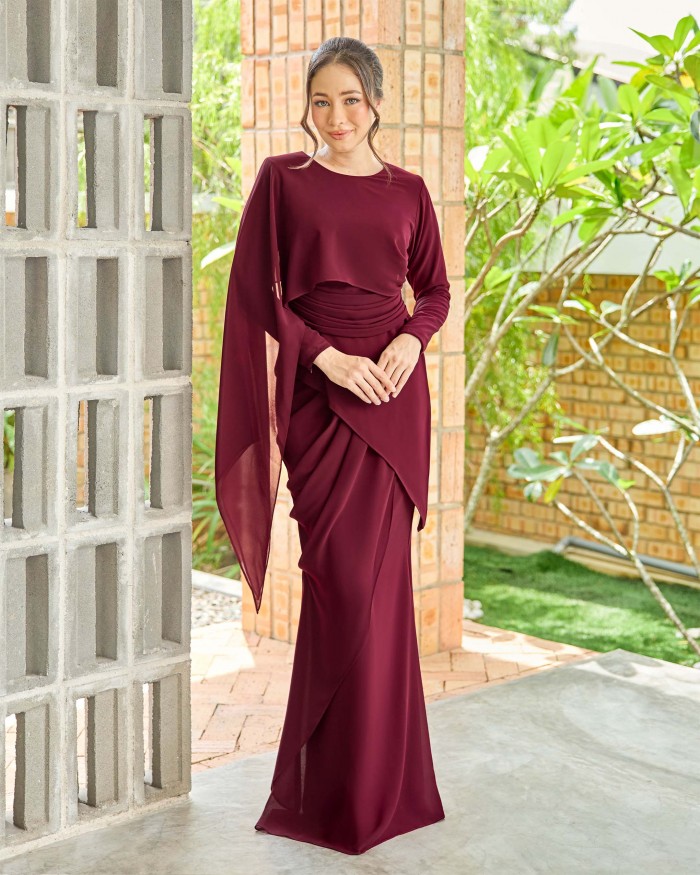 Valeria - Burgundy Maroon