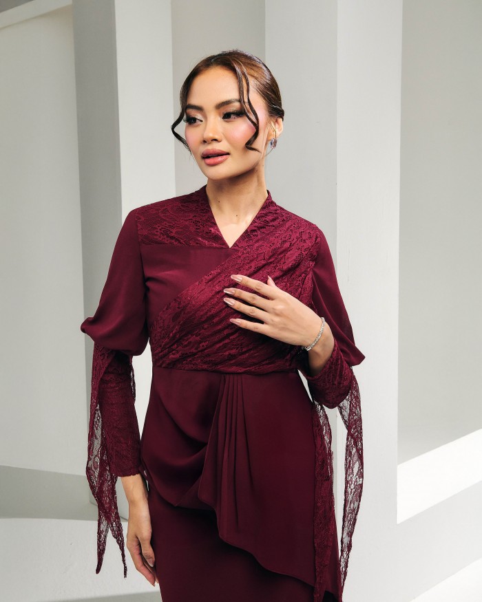 Elora - Burgundy Maroon