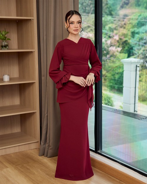 Claire - Burgundy Maroon