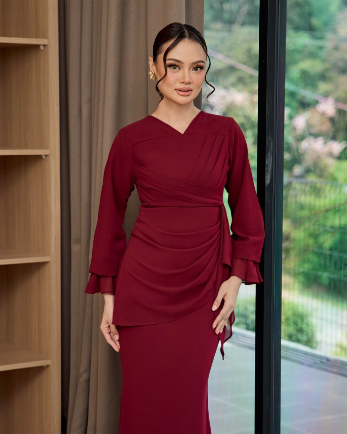 Claire - Burgundy Maroon